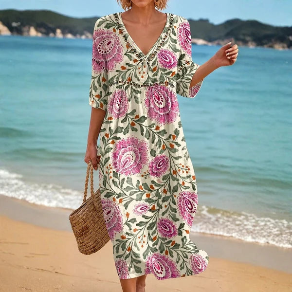 Vestido Midi de Playa Floral