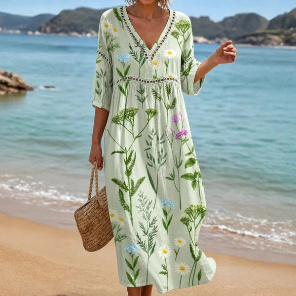 Vestido Botánico y Fresco de Playa