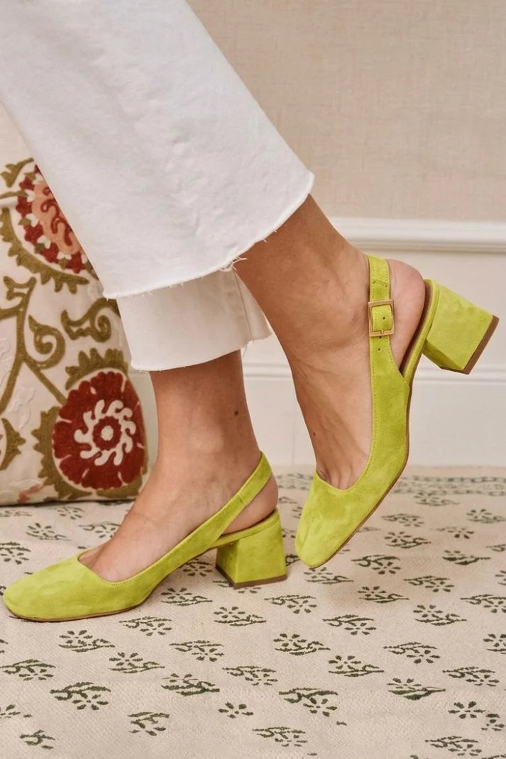 Tacones con Punta Cuadrada y Elegante Hebilla