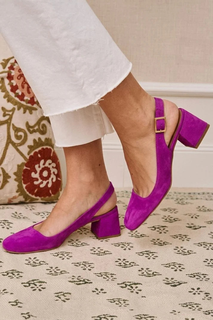 Tacones con Punta Cuadrada y Elegante Hebilla