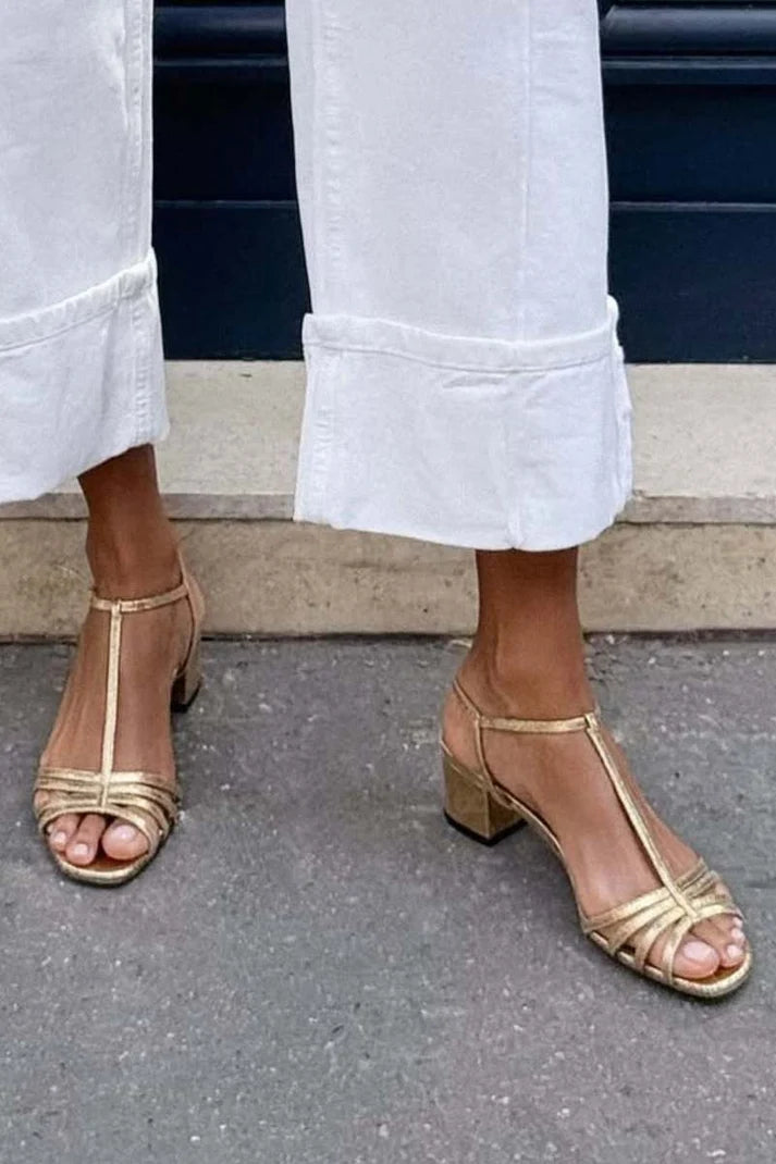 Sandalias Elegantes de Tacón Bajo