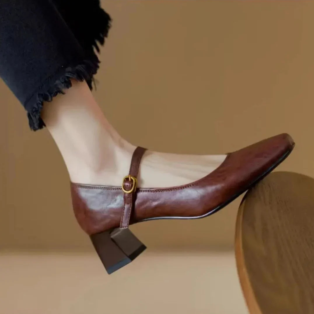 Bella | Tacones de cuero auténtico