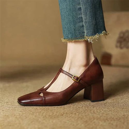 Alysa | Tacones de cuero auténtico