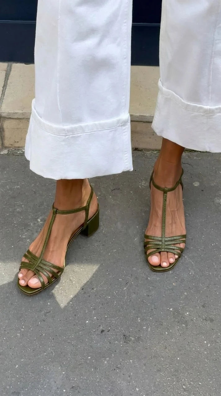 Sandalias Elegantes de Tacón Bajo