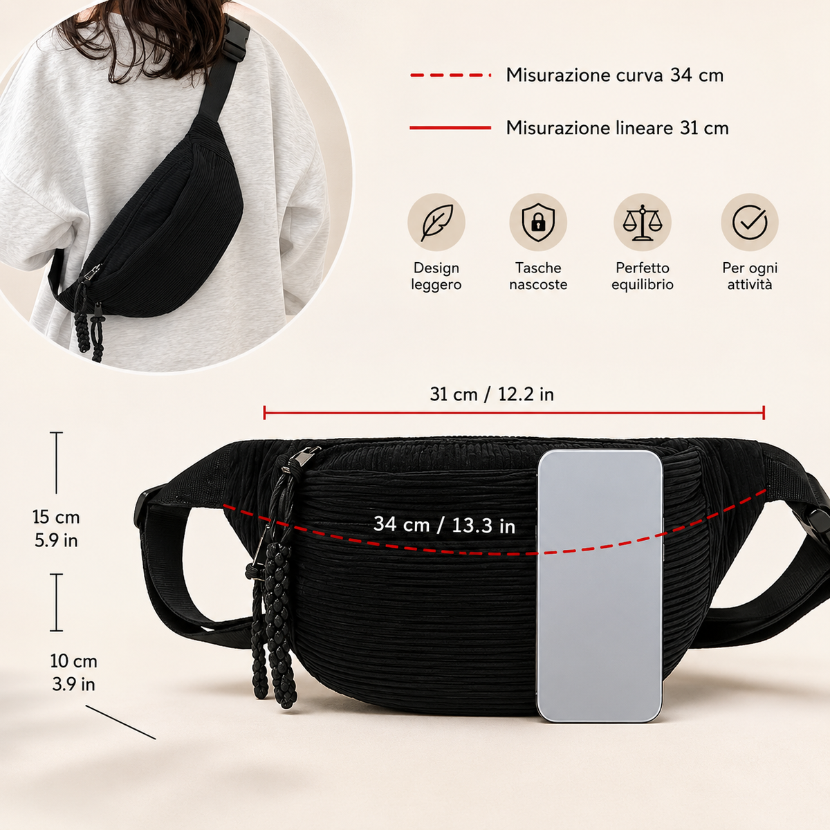 Petra | Bolso de Espalda de Terciopelo